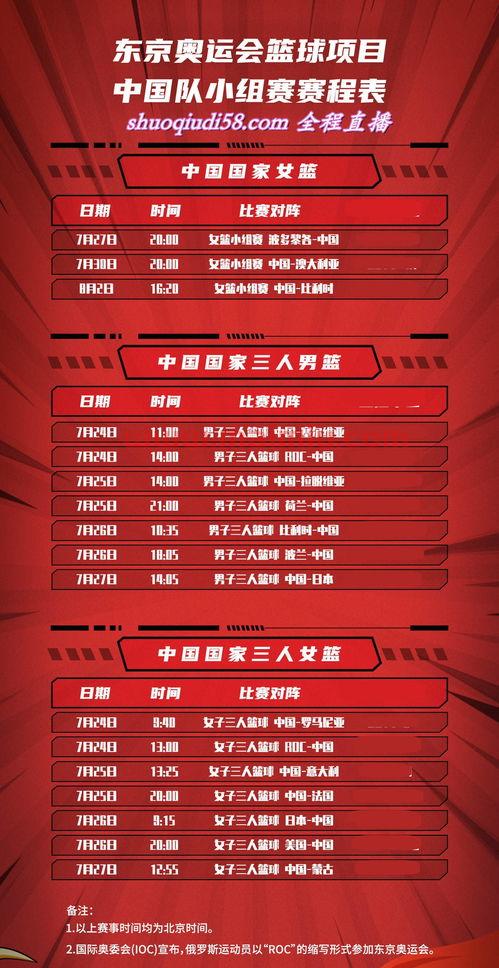 奥运会篮球2021赛程表（奥运会篮球赛程表***）