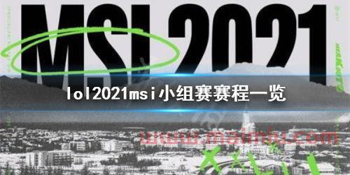 2021年英雄联盟msi规则
